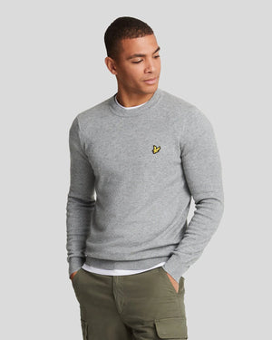 COTTON MERINO CREW NECK AEKFC GREY (QKN2110VCAFC-063), thumbnail 5